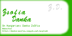 zsofia danka business card