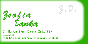 zsofia danka business card